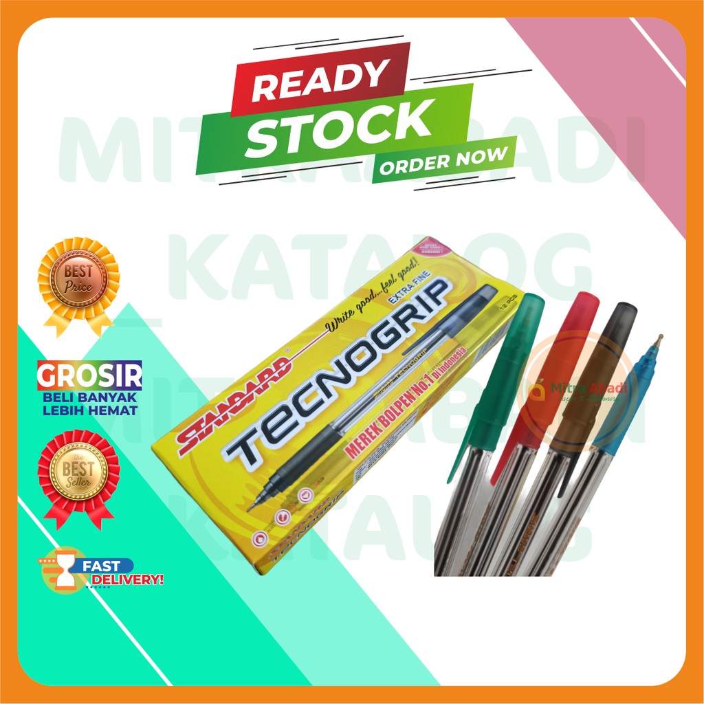 

(12 PCS) PULPEN STANDAR TECNOGRIP EXTRAFINE