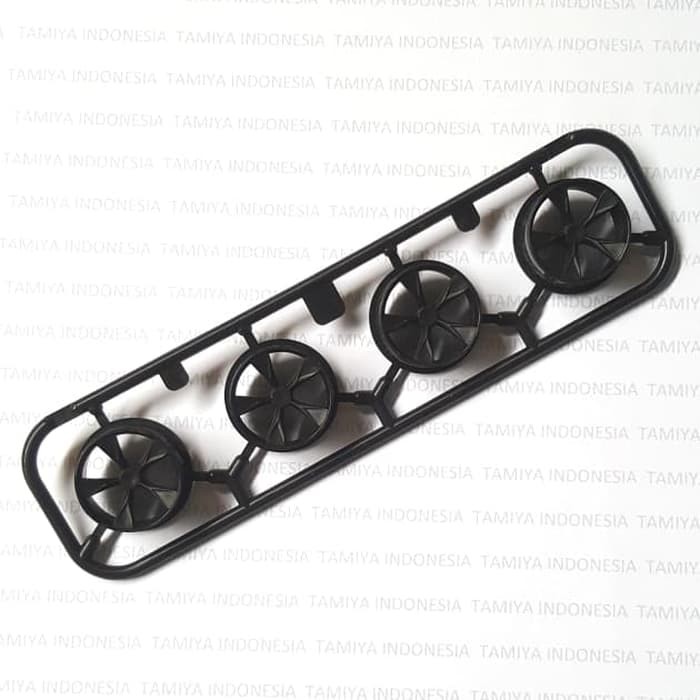 Rep Tamiya - 5 Spoke Wheel Black / Velg Medium / Pelg Medium Tamiya