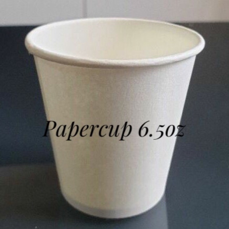 Paper Hot Cup Polos 6.5 Oz 195ml ( isi 50 pcs )