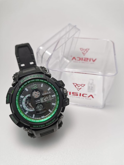 Jam Tangan Anti Air VISICA S-666 Tali Rubber Sporty Digital Watch