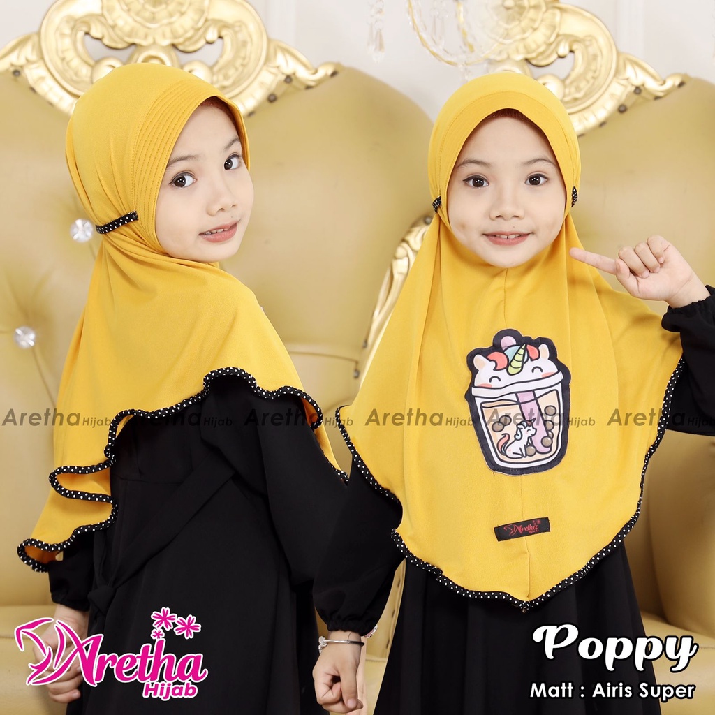 HIJAB ANAK INSTANT BOBA POPPY ORI ARETHA