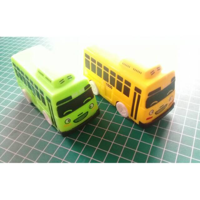 Tayo Bus Ban Karet Putih Pullback Murah (9x4x5cm)