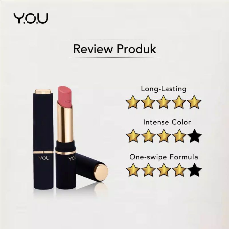 [ESTI KOSMETIK] KOSMETIK YOU BASIC COLLECTION SUPREME MATTE LIPSTICK 3.2G (LONG-WEAR LIP COLOR &