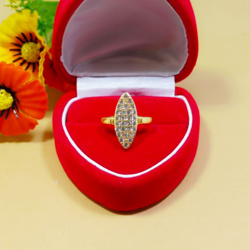 cincin dewasa permata zircon mewah, perhiasan xuping