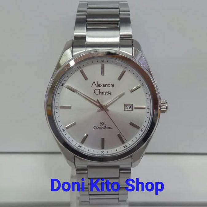 Jam Tangan Pria Original Alexander Cristie AC8591 Silver