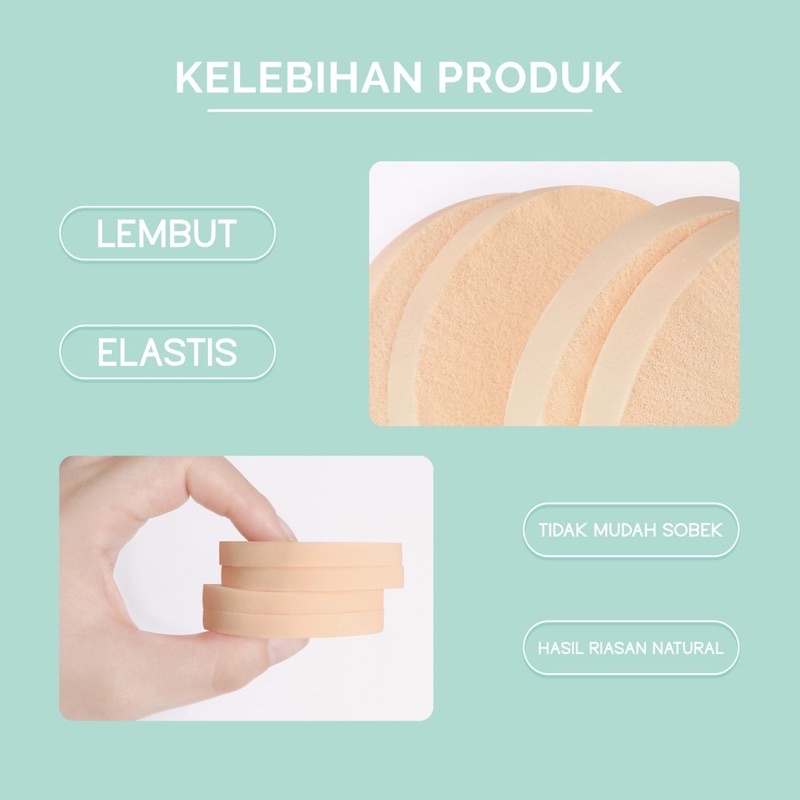 GLAMFIX MAKE UP PUFF &amp; COMPACT SPONGE ISI 4