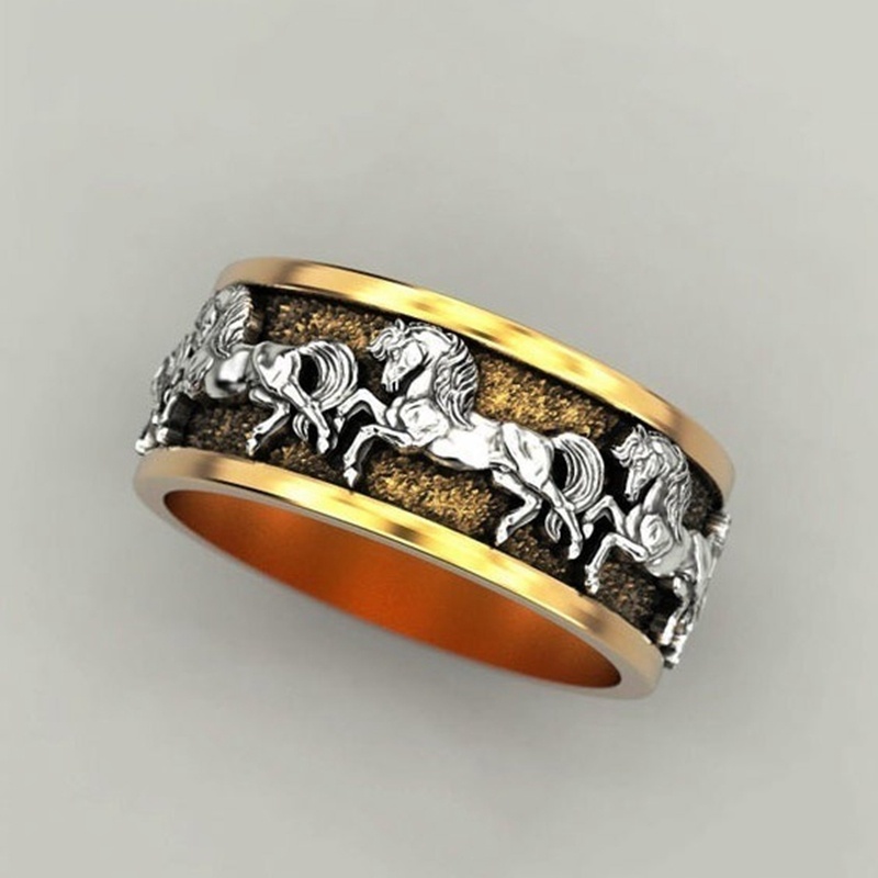 Cincin Sterling Silver 925 Lapis Emas 18k Gaya Hip Hop Punk Elegan Ukuran 7-14 Untuk Pria