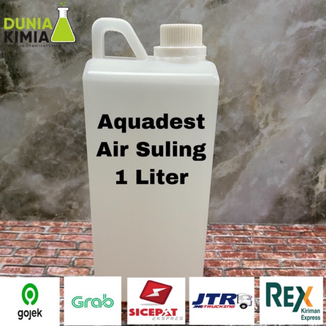 AQUADEST (AIR SULING AIR MURNI AIR AKI RADIATOR PELARUT 1 Liter