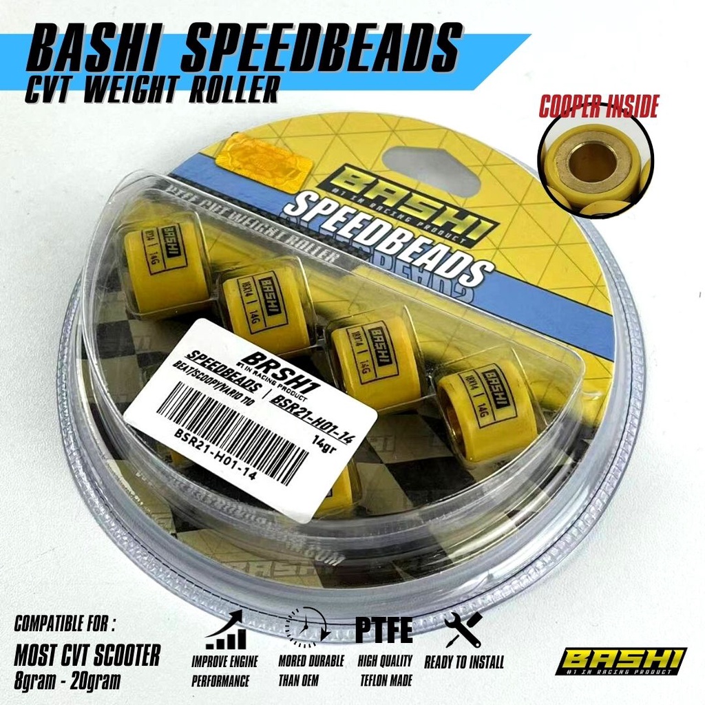 roller bashi speedbeads teflon cvt weight roller racing Y2 NMAX /AEROX / XEON / MIO M3 / LEXI / FREEGO