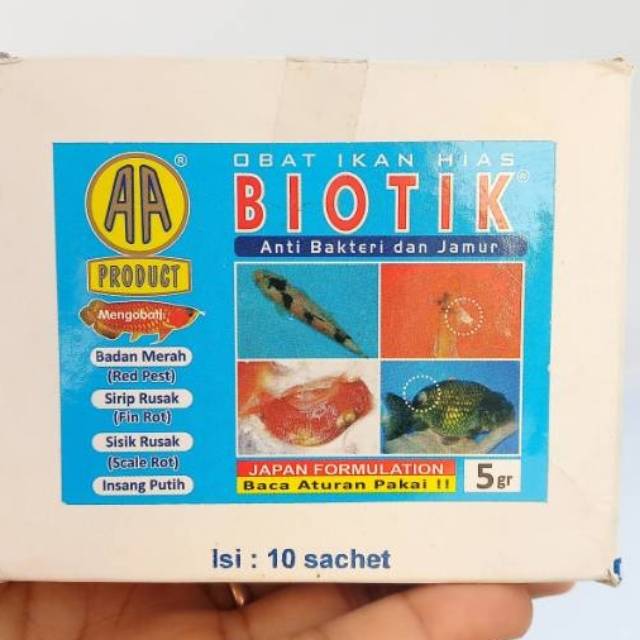 Biotik Biru Obat Ikan Anti Bakteri Dan Jamur 5 gr Harga per 1 sachet Original