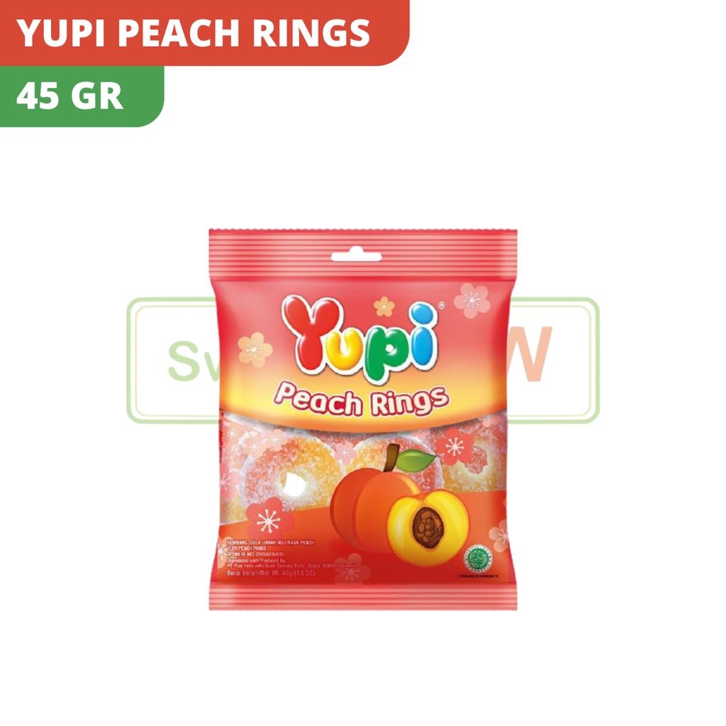 

YUPI PEACH RINGS 45GR