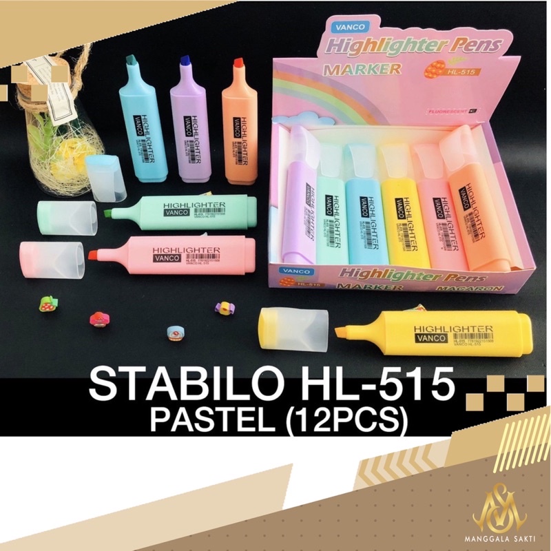 

STABILLO HL-515 PASTEL VANCO (1 PACK ISI 12PCS)
