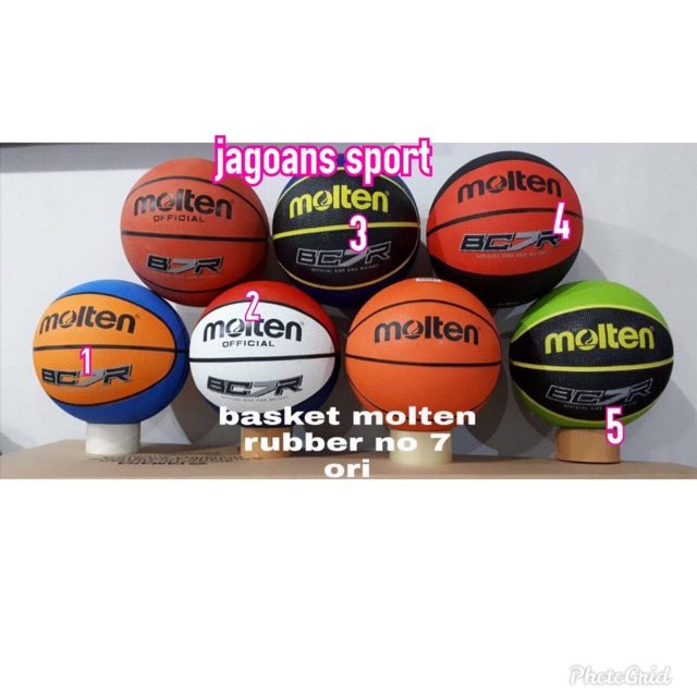 BOLA BASKET KARET RUBBER MOLTEN BC7R BONUS PENTIL