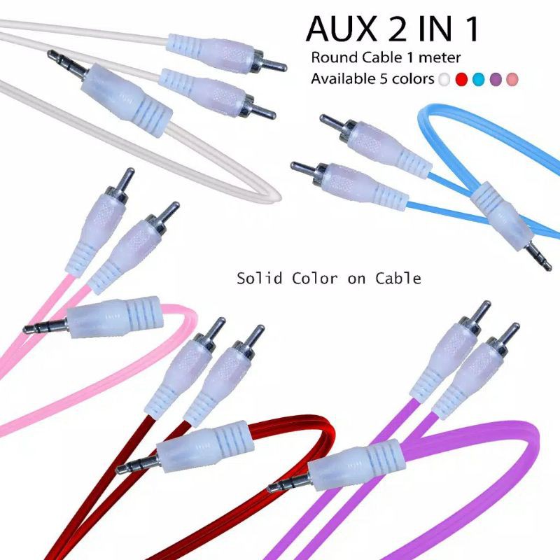 KABEL AUX 2IN1 RCA TO 3.5