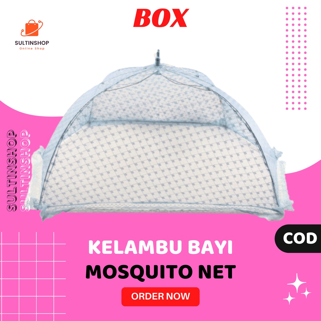 Kelambu Tidur Anak Bayi Merk Box Klambu Baby Selambu Tenda Bayi Murah Warna Kojong Jaring Anti Nyamu