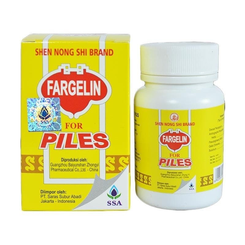 FARGELIN FOR PILES PT SSA ( bpom ) Obat Wasir Ambeien - Obat Herbal Cina