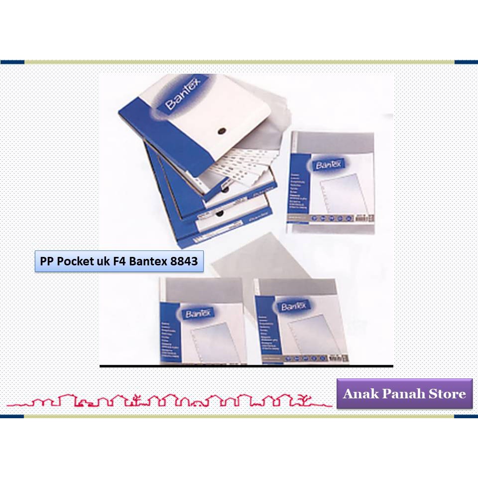 

PP Pocket / Sheet Protector Uk Folio Merk Bantex 8843