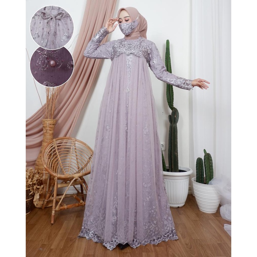 Kadai.baju / Gamis tille brukat / Gamis pesta / Gamis tutu premium / Kebaya modern 2022