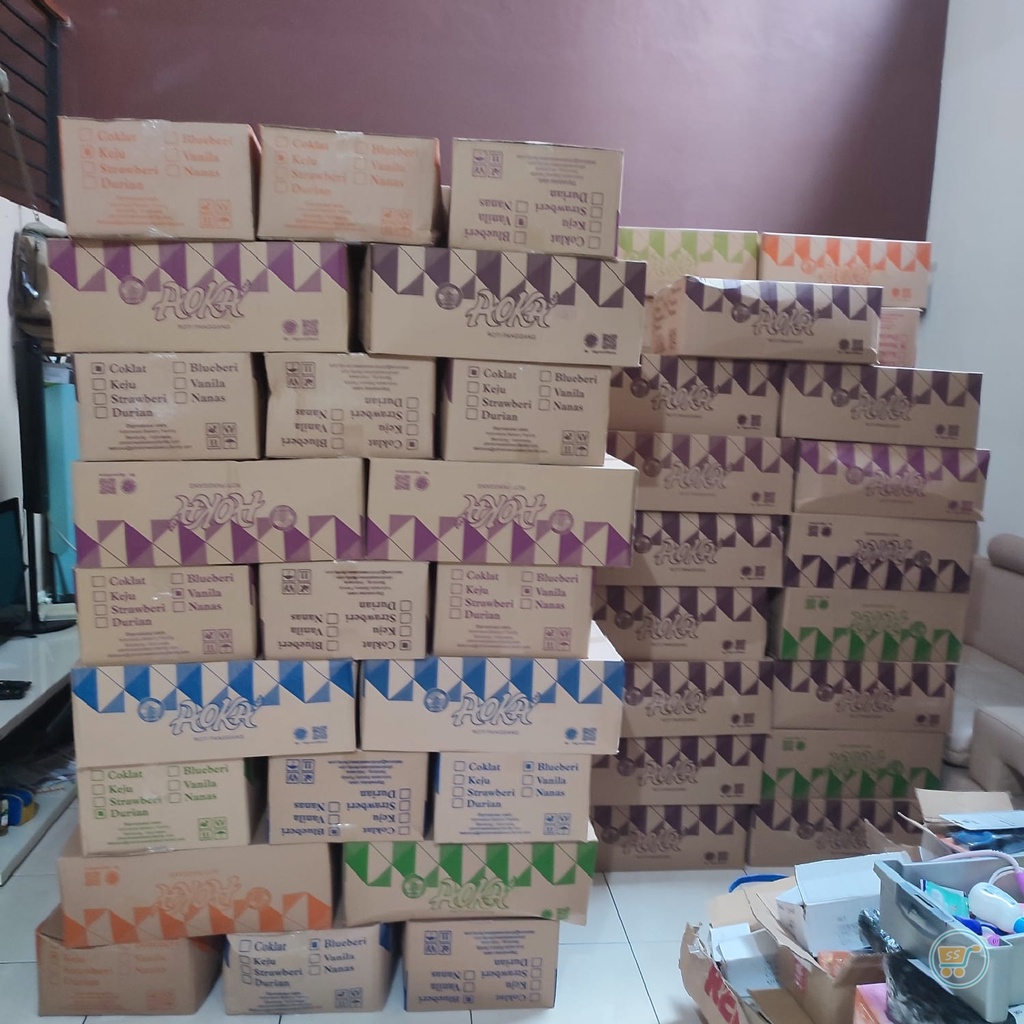 ROTI AOKA PANGGANG SELAI KARTON DUS GROSIR MURAH ENAK LEMBUT VIRAL HITS COKLAT VANILLA BLUEBERRY STRAWBERRY KEJU DURIAN NANAS-4