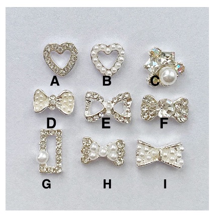 Nail charms nail gems hiasan berlian kuku aksesoris nail kutek gel polish swarovski crystal ab