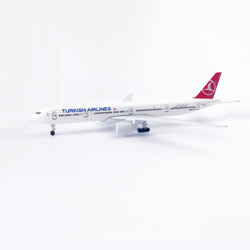 Model Pesawat Terbang Turki Boeing 777 B777 Model Metal Die-cast 16CM / 20CM