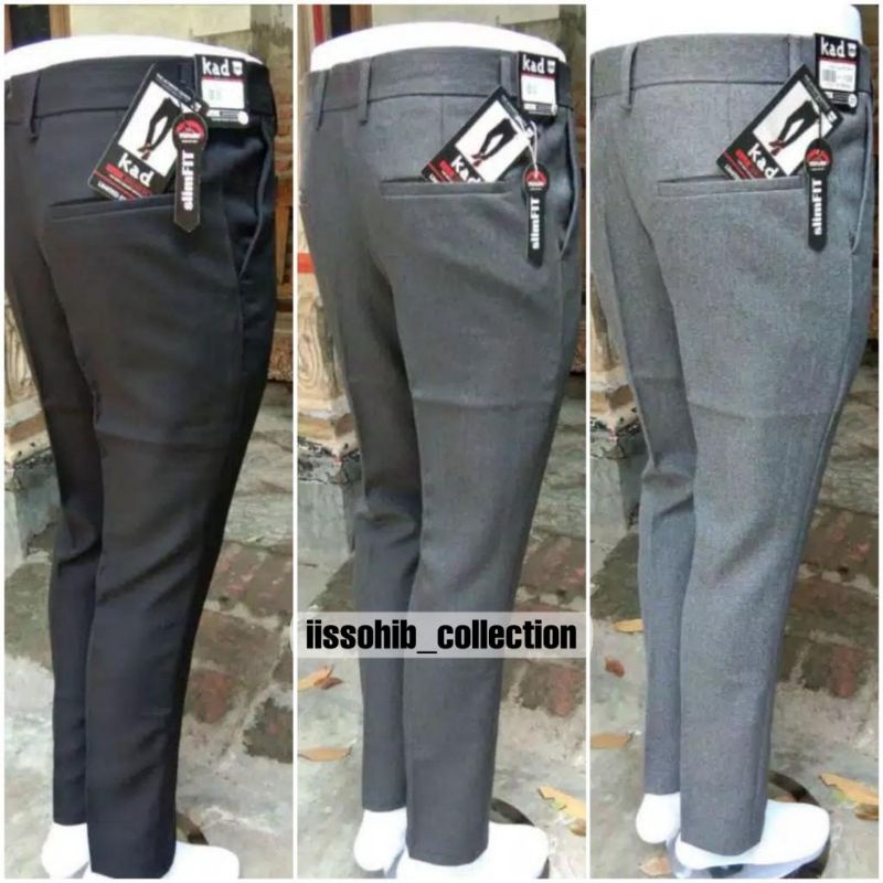 CELANA KANTOR FORMAL PRIA SLIMFIT BAHAN DASAR KAIN WOLL