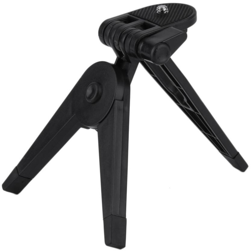 2 in 1 Portable Mini Folding Tripod Jangka for DSLR - Black