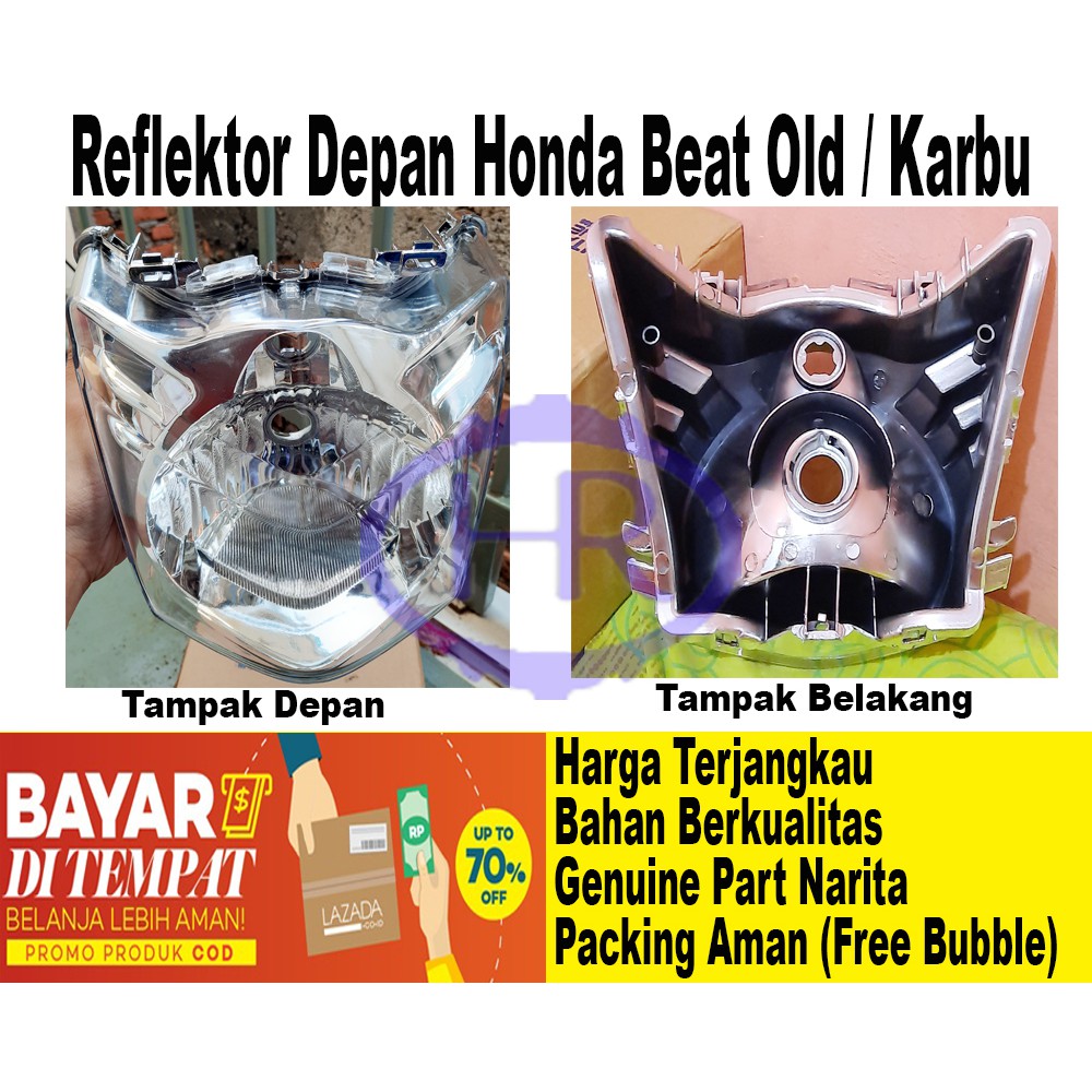 reflektor honda beat karbu lampu depan headlamp beat karbu 2008-2010 (BAYAR DITEMPAT)