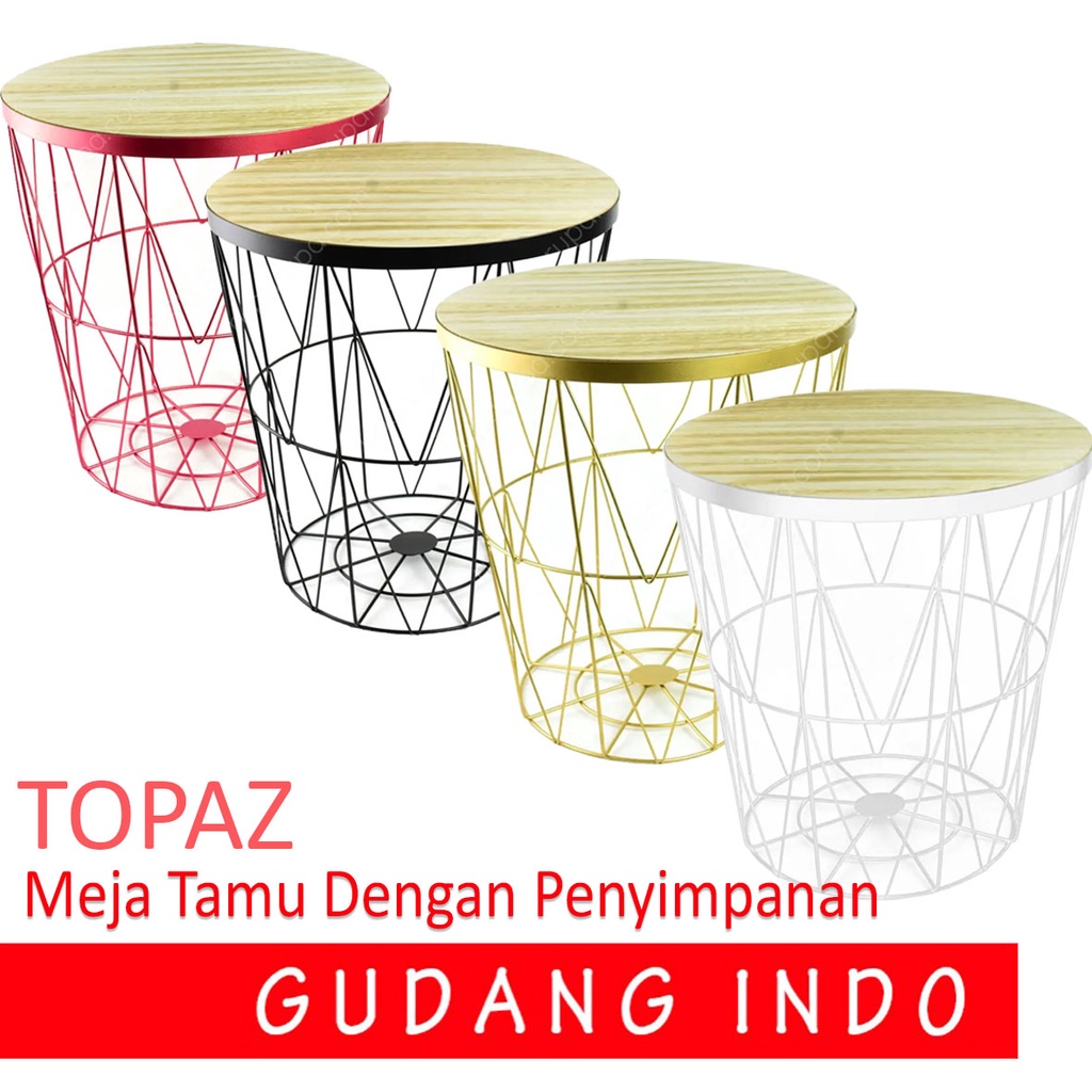 TOPAZ Meja Tamu Dengan Penyimpanan serbaguna / meja INFORMA minimalis MEJA KERANJANG