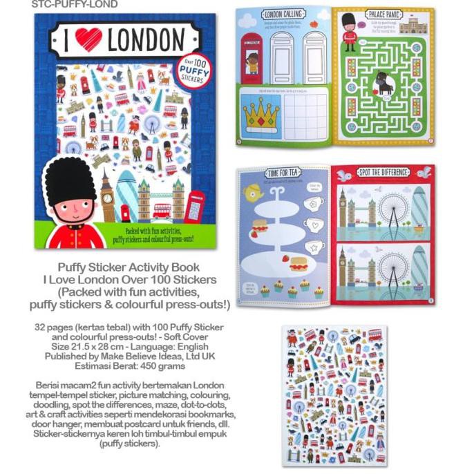 

Puffy Sticker Activity Book : I Love London Over 100 Stickers (WW) BI820