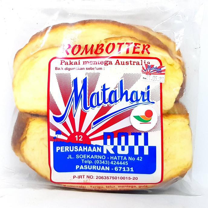 

Open Ds] Matahari Roti Sisir Rombotter 400Gr | Rumbutter Rom Butter Rhombutter