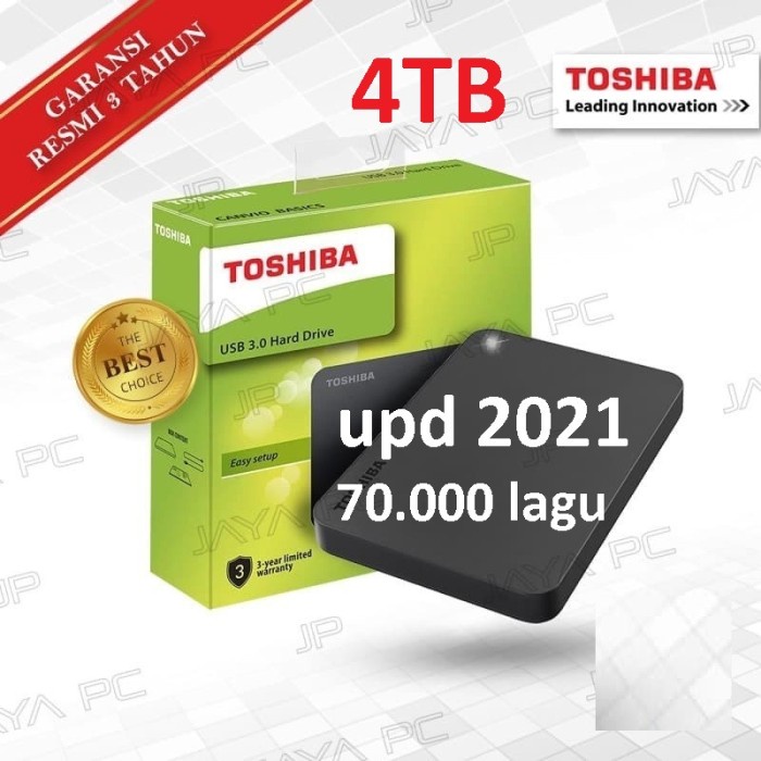 ✔terlaris Hardisk 4TB 65 Ribu Lagu Karaoke Klip Asli Software Full +BONUS - Toshiba