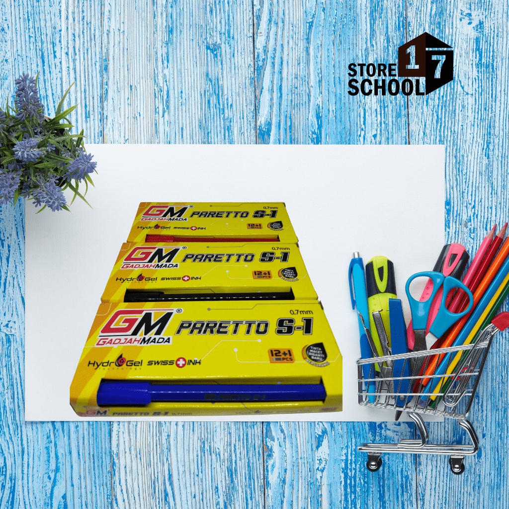 

Pulpen/Pena GM Semigel Paretto (12 pcs FREE 1 pcs)