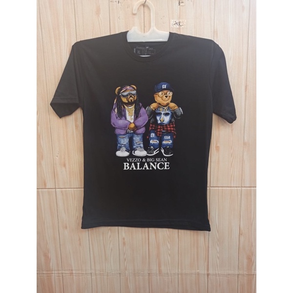 KAOS TSHIRT TEDDY BEAR SERIES HITAM DISTRO