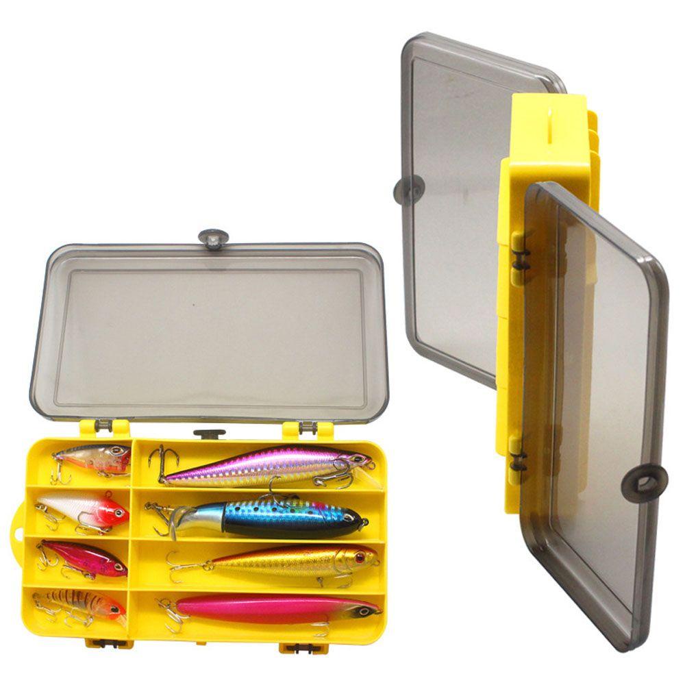 AUGUSTINA Agustinina Kotak Pancing Tahan Lama Umpan Pancing Dua Sisi Fishing Tackle Box Aksesoris Pancing Lure Storage Box Umpan Case