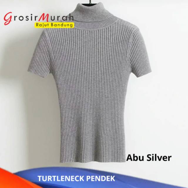 GS022 Sweater Rajut turtleneck Pendek Luvita