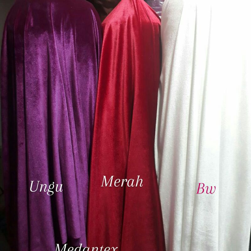 Bahan bludru streach/Kain bludru velvet/Bludru