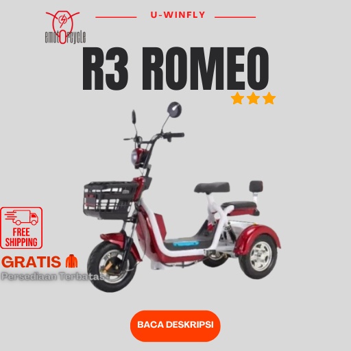 Sepeda Listrik Uwinfly Romeo Garansi Resmi