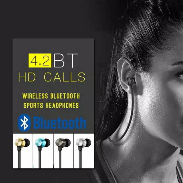 Earphone headset bluetooth super bass