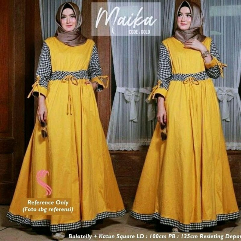 Maika dress pakaian wanita fashion muslim remaja