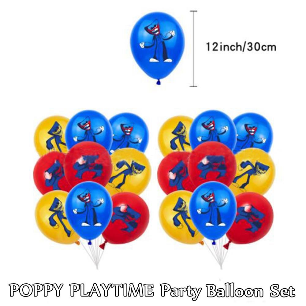 Chookey Set Balon Desain Poppy Huggy Wuggy Warna Biru Untuk Dekorasi Pesta