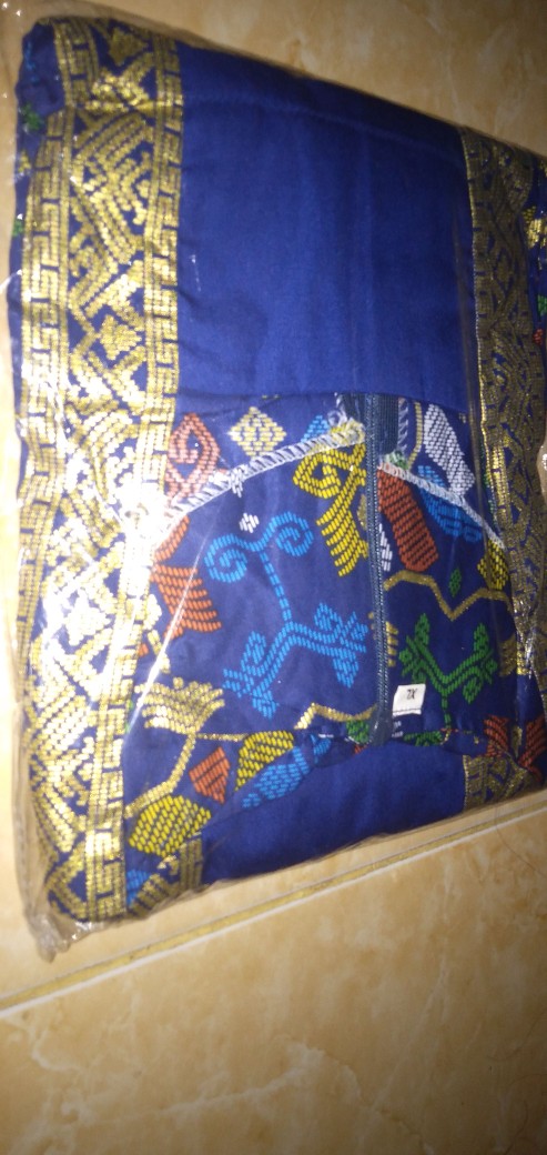 Sarimbit Keluarga/ Family Batik Rok N Blus Wanita Span Panjang Santika Prodo Biru