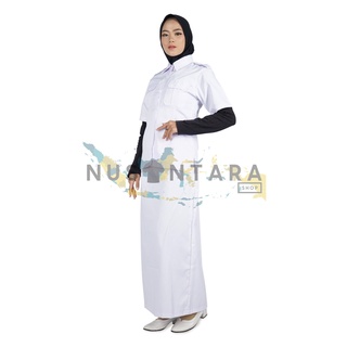 Jual Seragam Pns Putih Wanita Lengan Pendek Setelan Kemeja Pdh ROK CELANA Seragam Paskibra