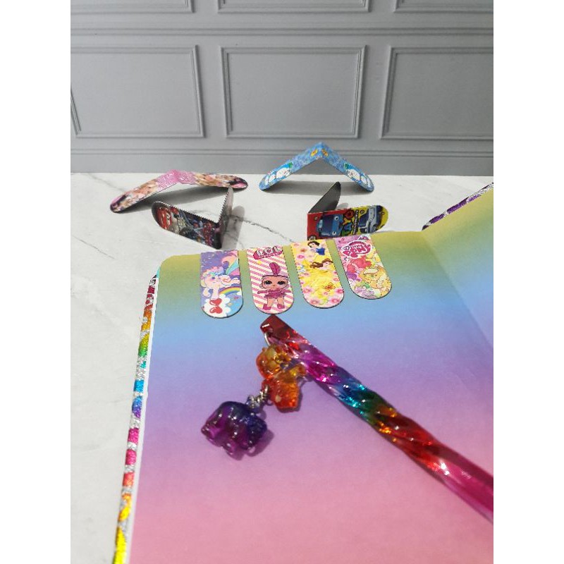 (20pc) pembatas buku magnet kecil/magnetic bookmark/1 lembar dapat 20pcs-3