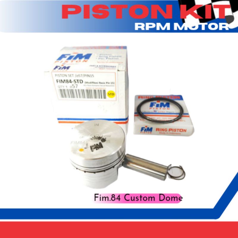 Piston Kit Seher Set FIM 84 Izumi Mio Pen Pin 15 Diameter 57 57.5 58 58.5 59 59.5 60 Dome Mentah