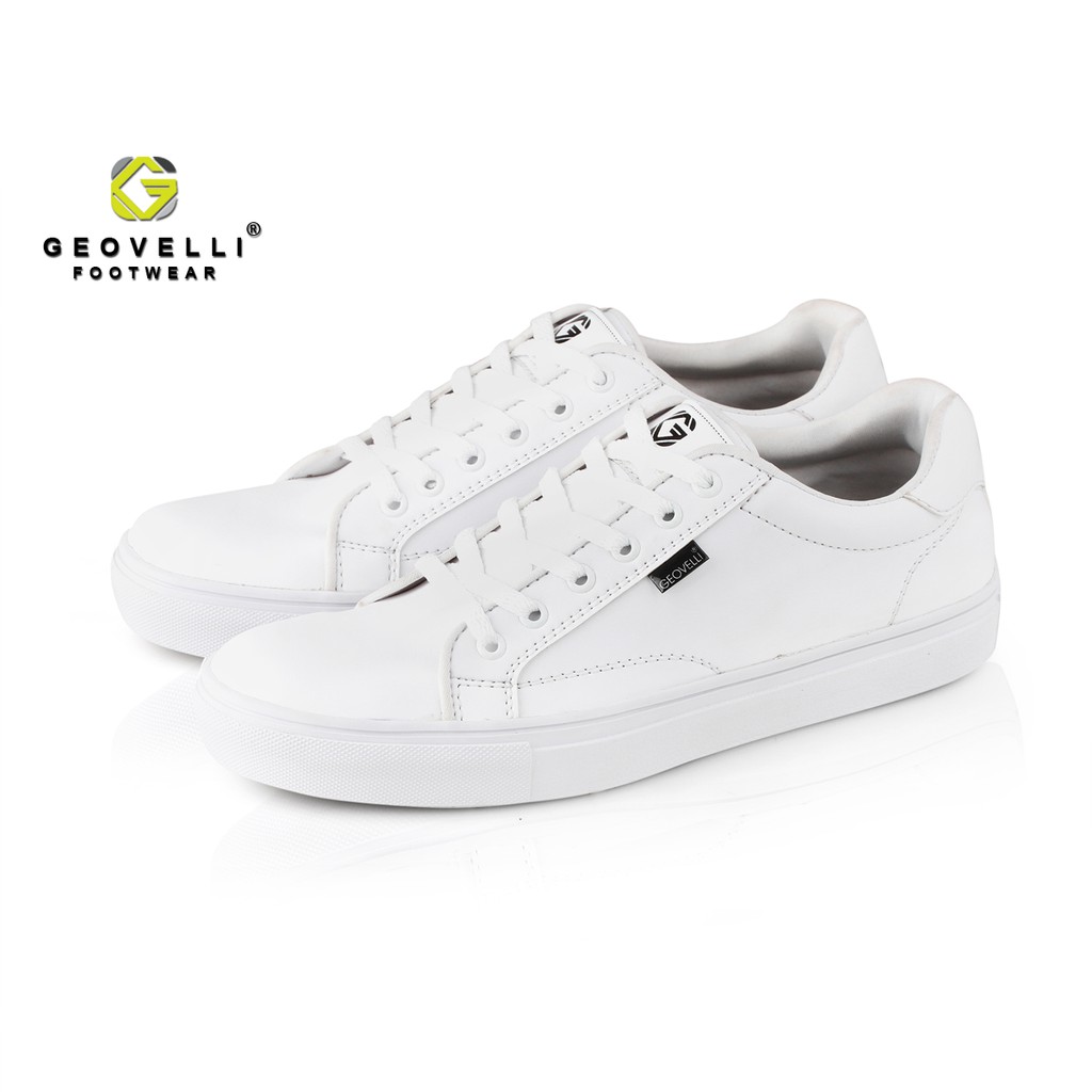 GEOVELLI STORE Sepatu Pria Sneakers Putih Kasual Kerja FULL White GVL-3104