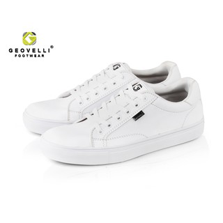 white branded sneakers