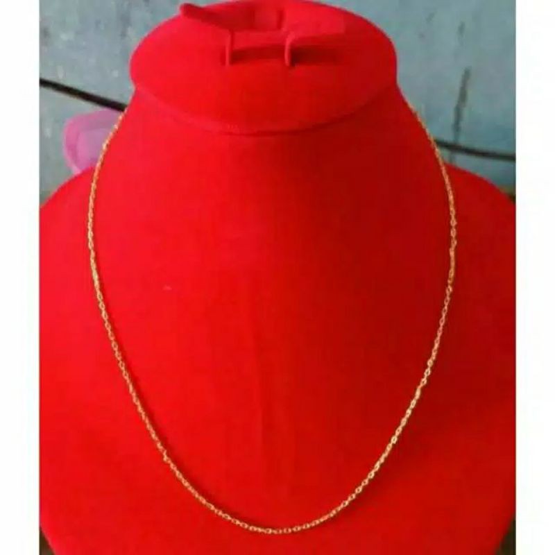 KALUNG EMAS RANTE POLOS EMAS LM/LONDON 24K KADAR 99,9% - EMAS LONDON MEDAN