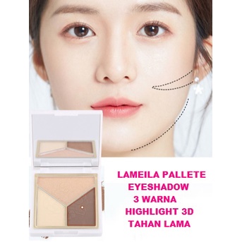 LAMEILA PALET EYESHADOW 3 WARNA PILIHAN HIGHLIGHT 3D TAHAN LAMA 5097