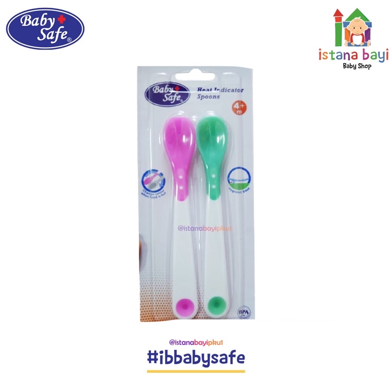 Baby safe Head Indicator Spoons BS348 - Sendok Makan Bayi - Baby Safe Flexy &amp; Heat Indicator Spoon - Sendok bayi anti panas BS350